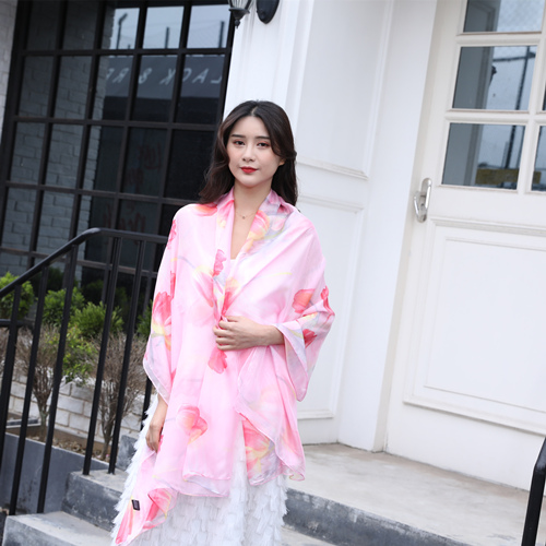 圍巾圖片——真絲圍巾，真絲絲巾，圍巾定制